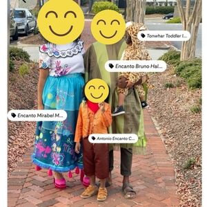 🎃 Encanto Family Costumes – Set of 4